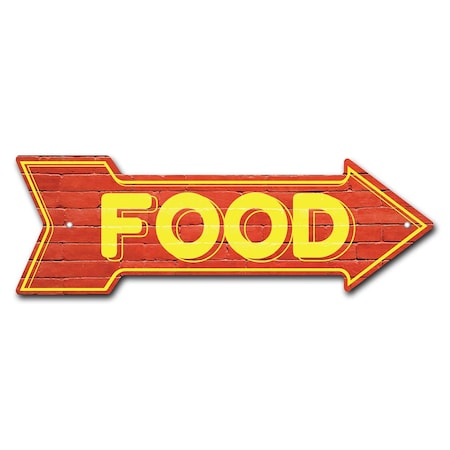 Signmission Food Arrow Sign Funny Home Decor 18in Wide P-ARROW-999862